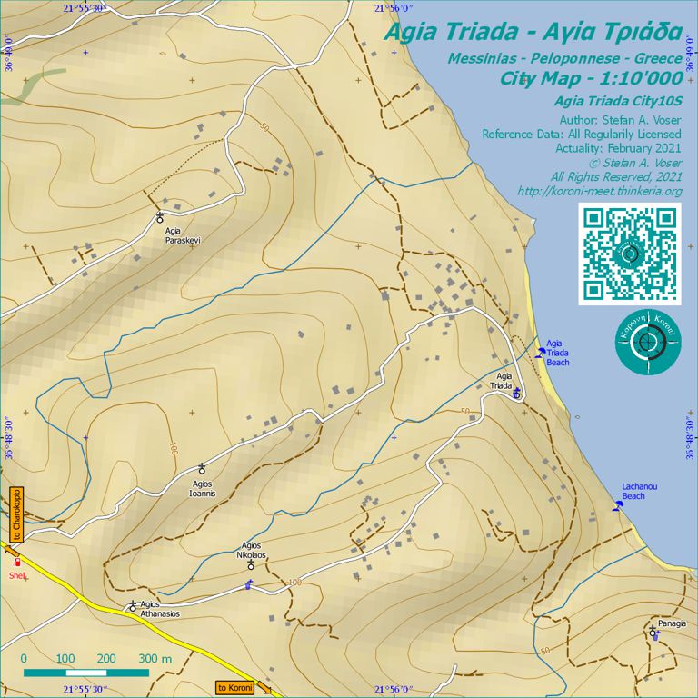 Agia Triada City Map 1:10'000 Overview